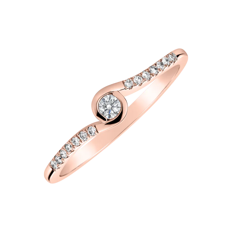 Prsteň s diamantmi Love Twist