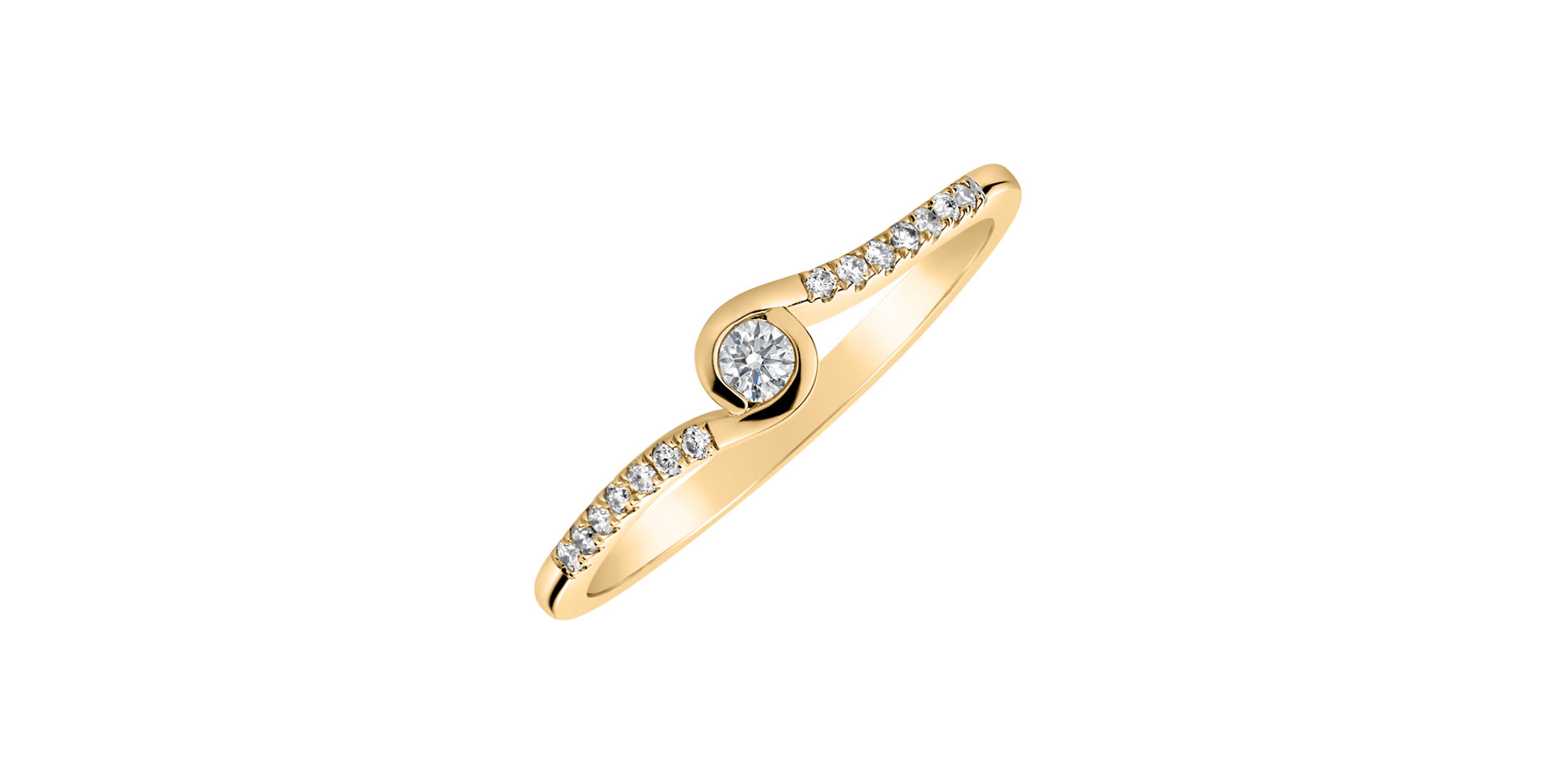 Prsteň s diamantmi Love Twist