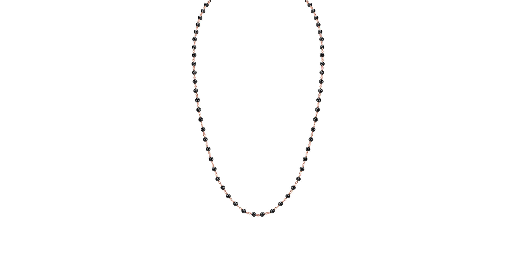 Náhrdelník s čiernymi diamantmi Dark Melody