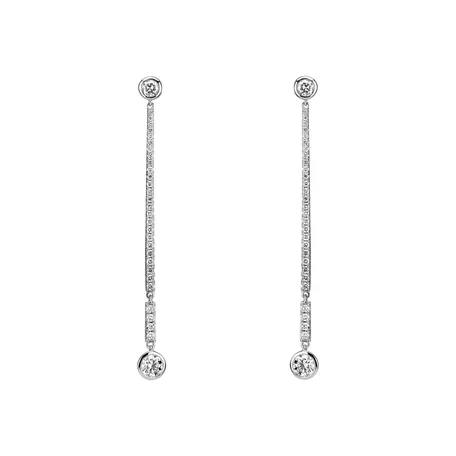 Náušnice s diamantmi Luxury Line