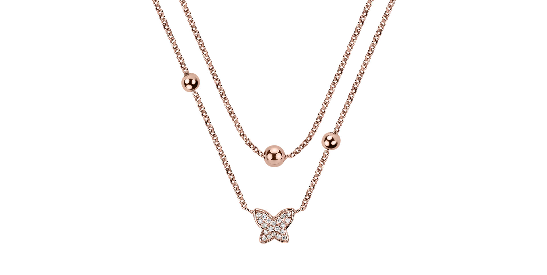 Náhrdelník s diamantmi Magic Butterfly