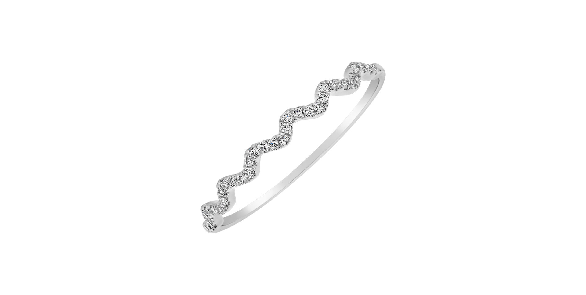 Prsteň s diamantmi Sparkling Waves