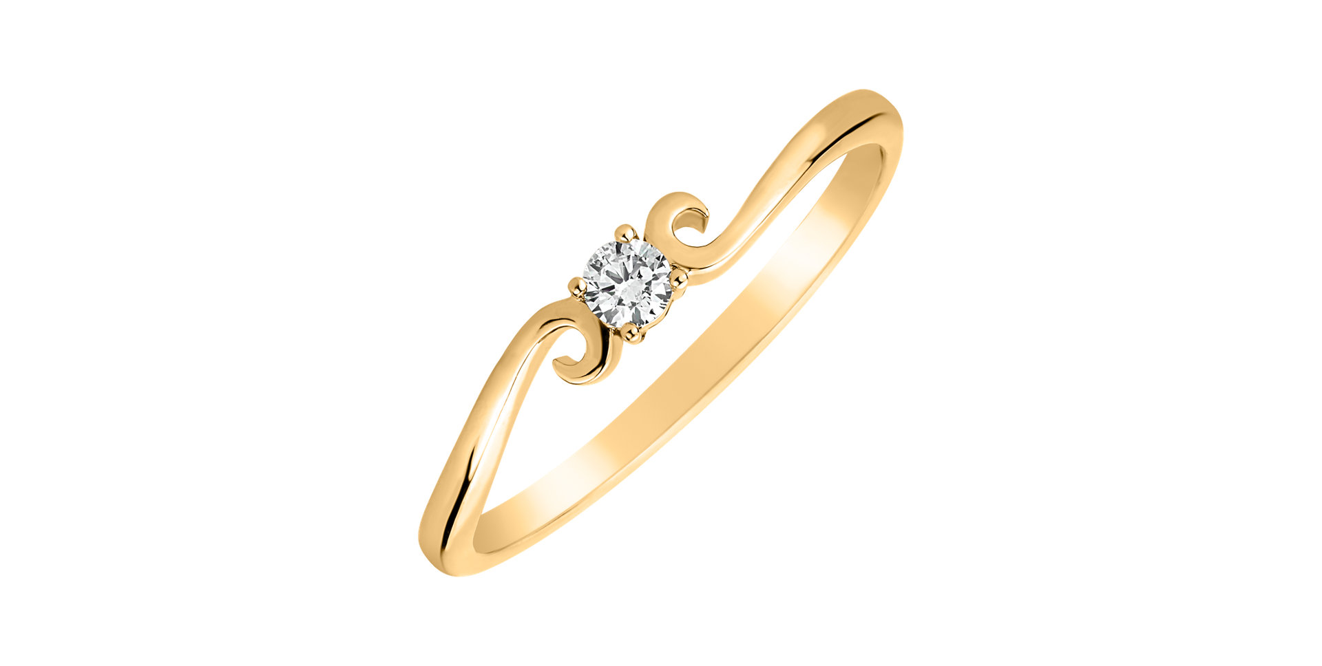 Prsteň s diamantom Baroque Love