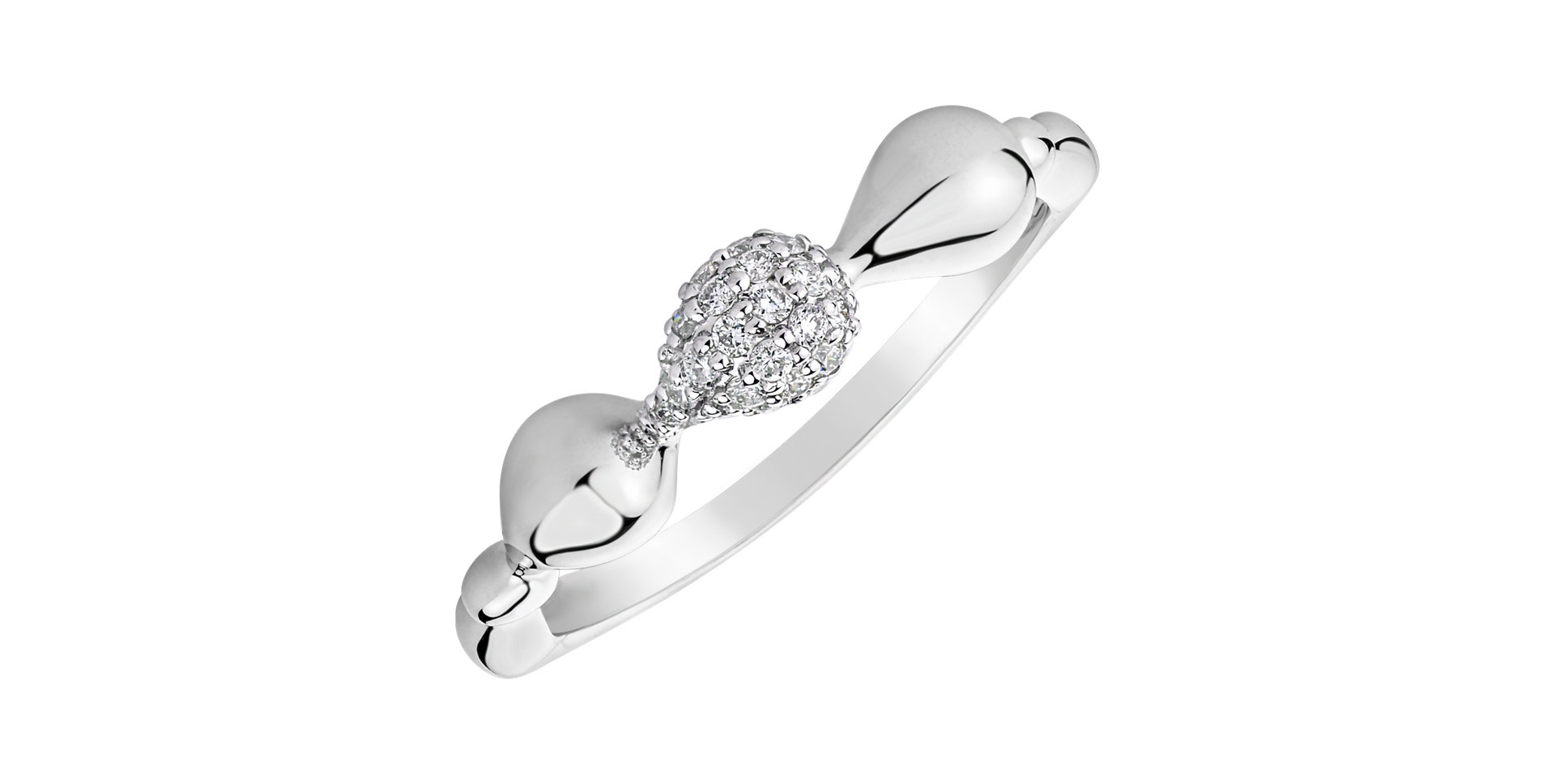 Prsteň s diamantmi Frozen Tear