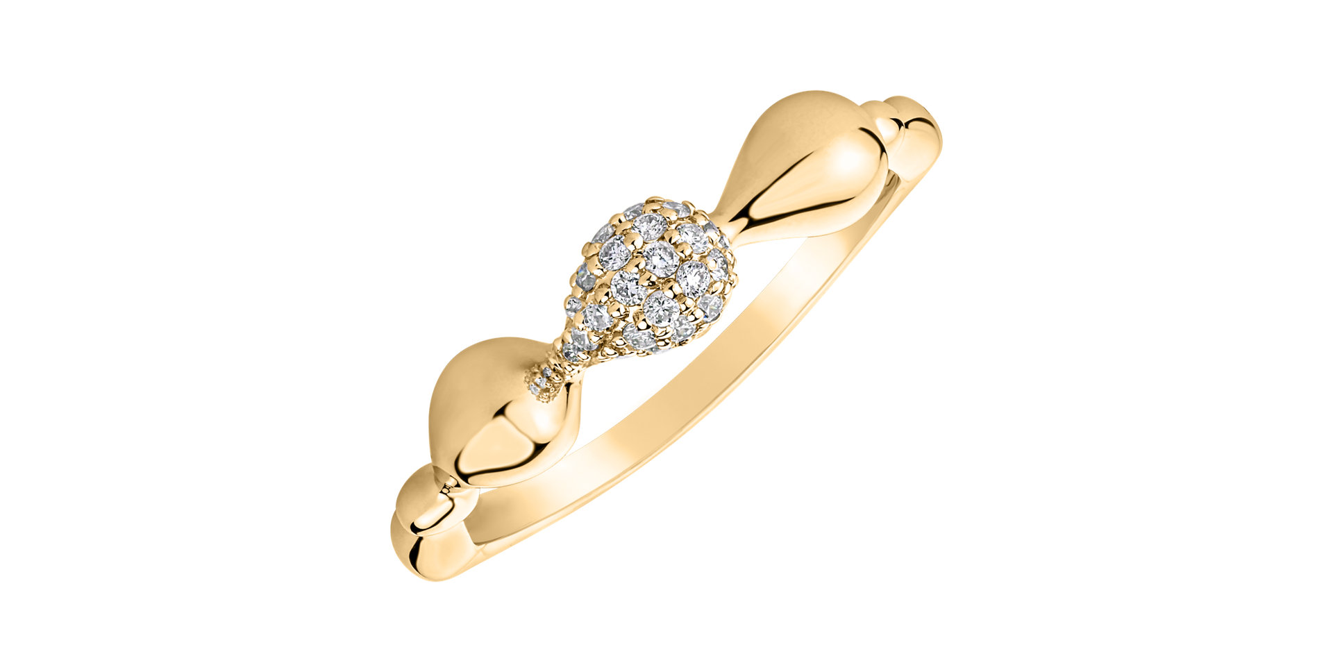 Prsteň s diamantmi Frozen Tear