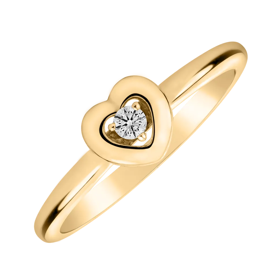 Prsteň s diamantmi Tender Heart