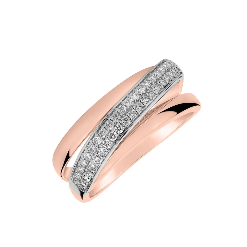 Prsteň s diamantmi Eternity Ray