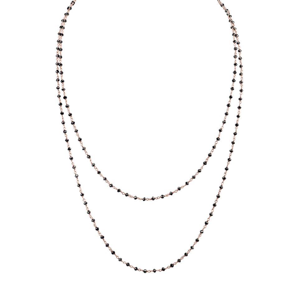 Náhrdelník s čiernymi diamantmi Dark Melody