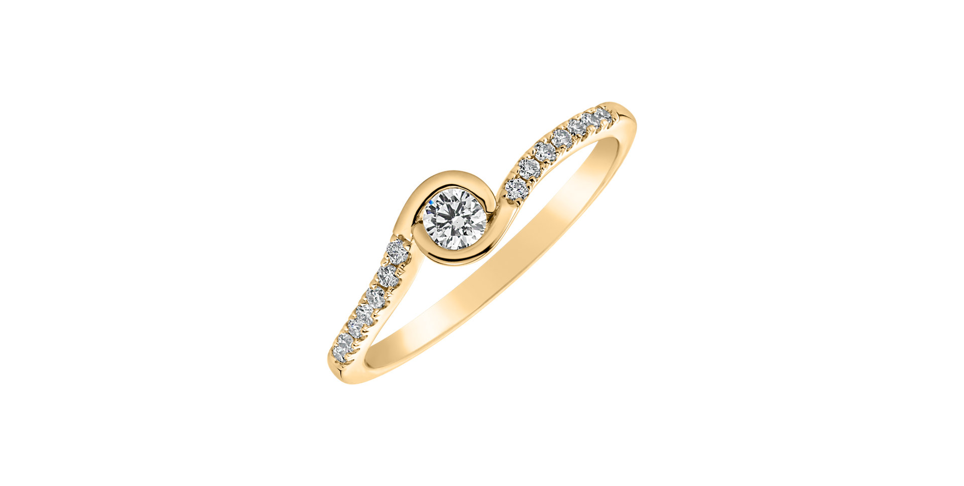 Prsteň s diamantmi Love Twist