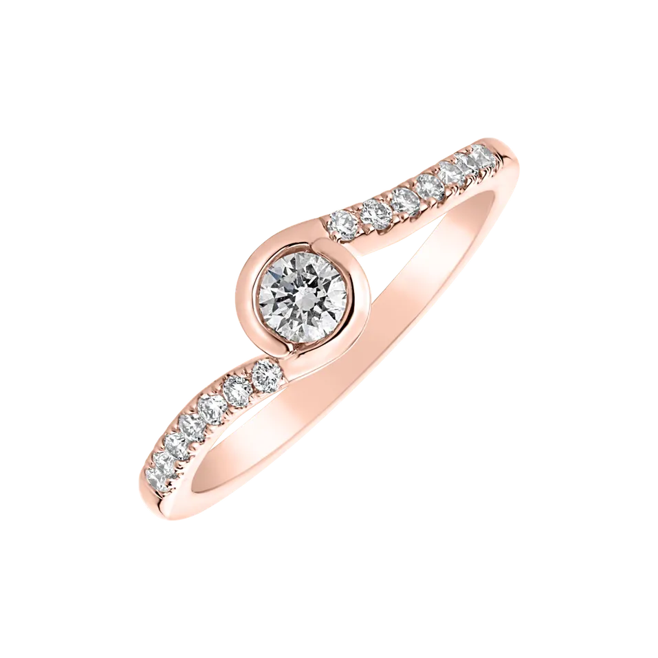 Prsteň s diamantmi Love Twist