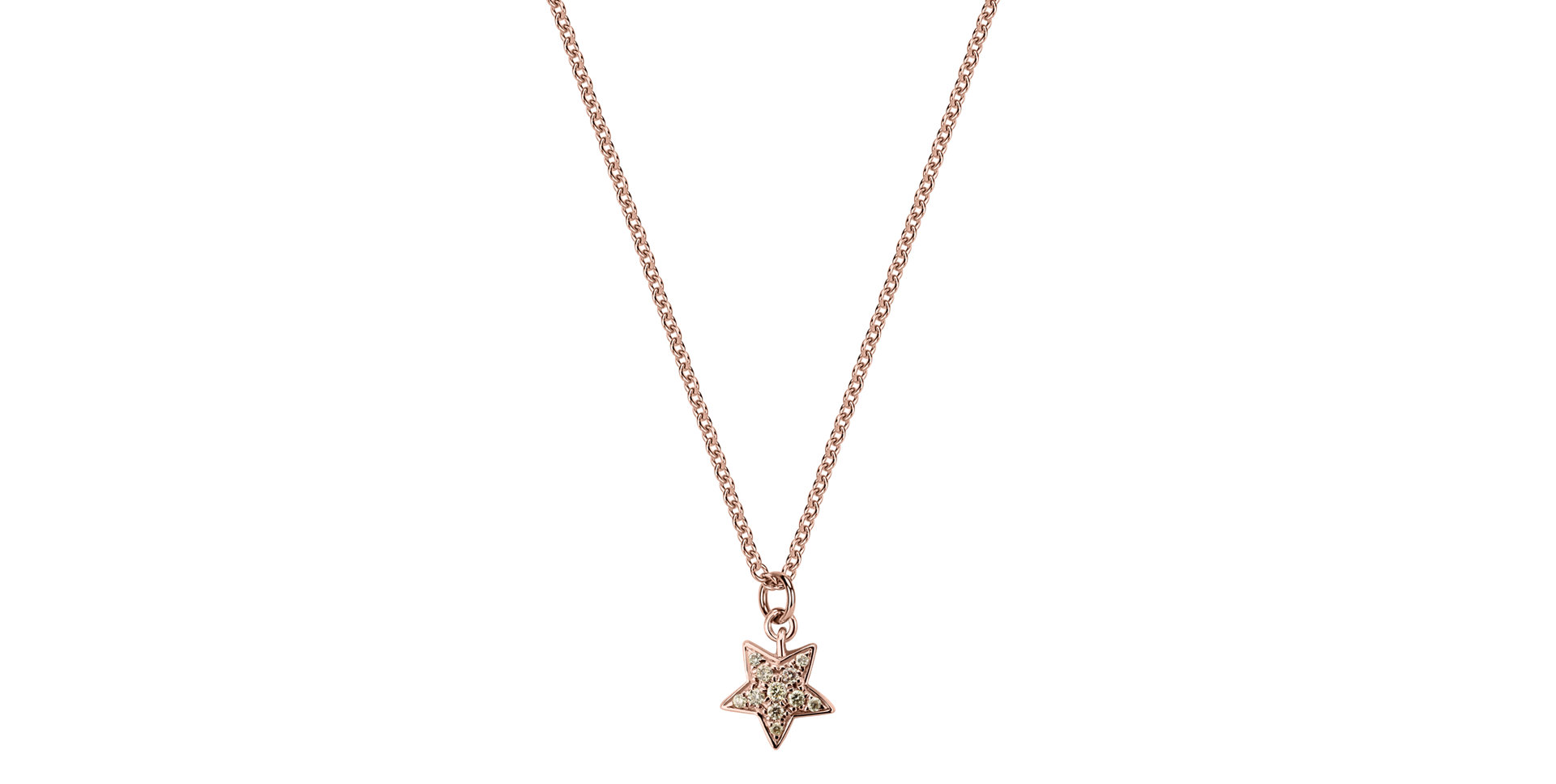 Náhrdelník s hnedými a bielymi diamantmi Waterfall Heaven