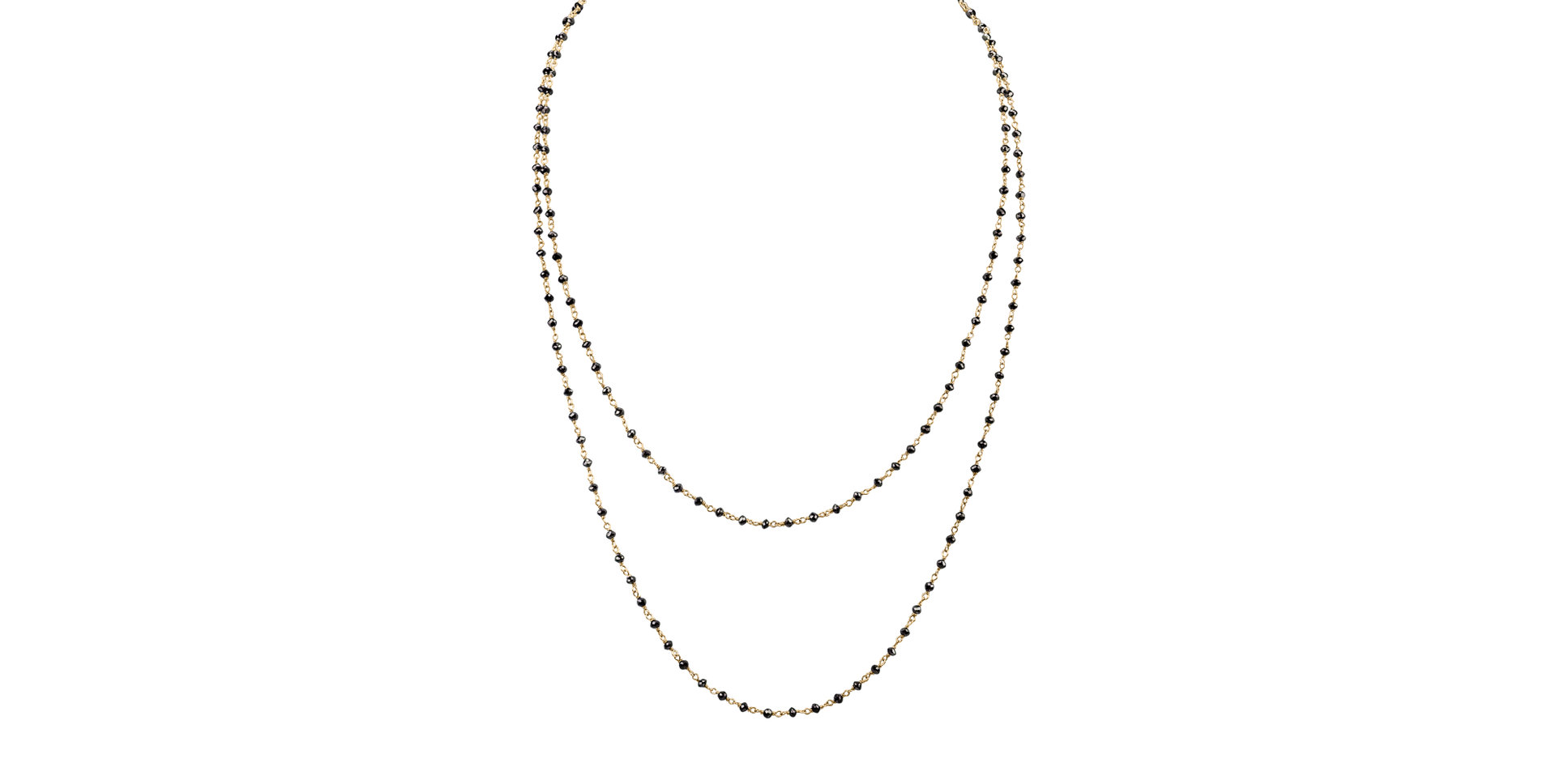 Náhrdelník s čiernymi diamantmi Dark Melody