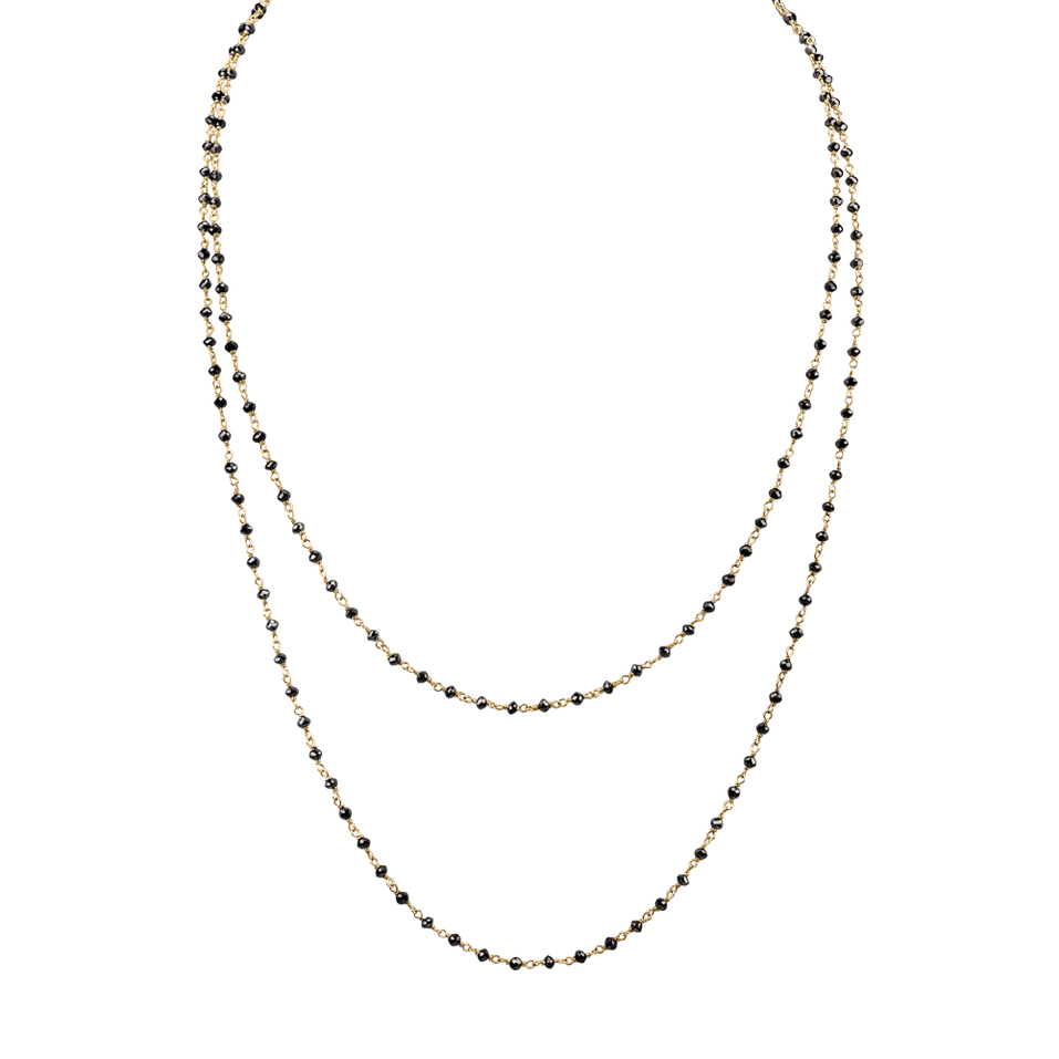 Náhrdelník s čiernymi diamantmi Dark Melody