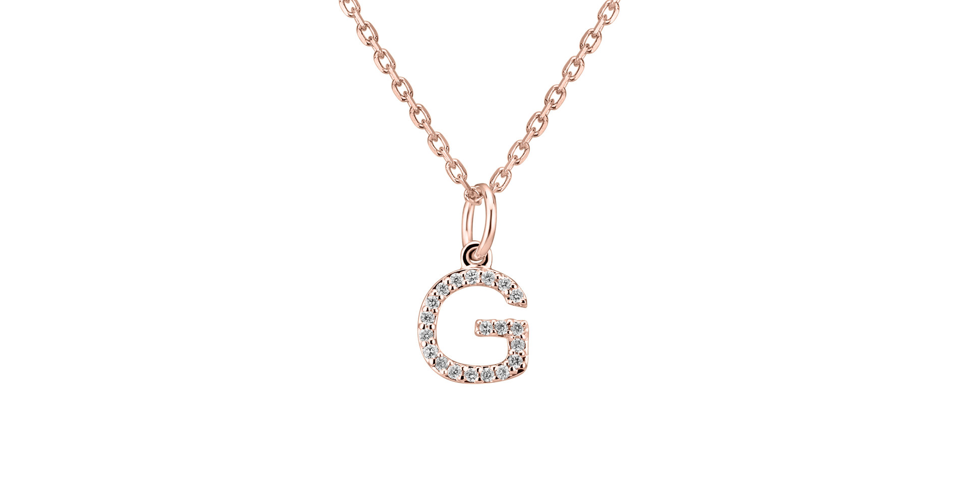 Prívesok s diamantmi Line Glitter  G