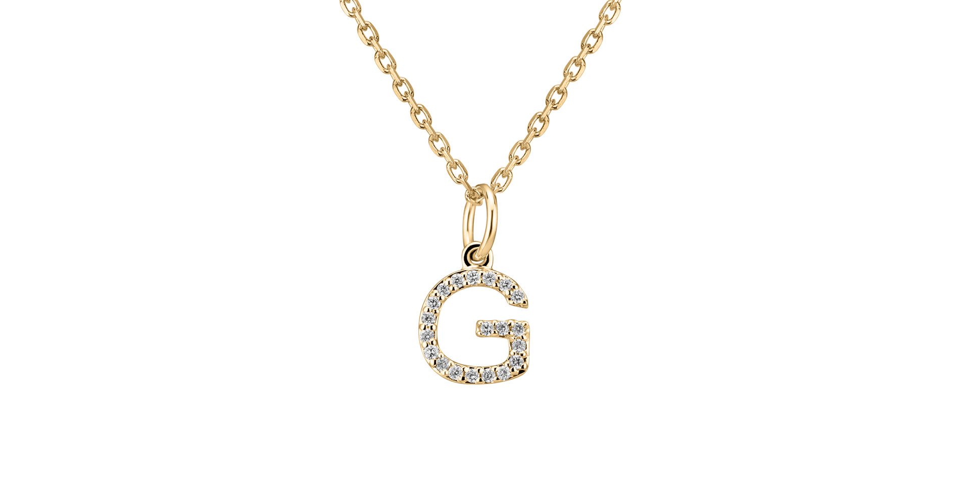 Prívesok s diamantmi Line Glitter  G