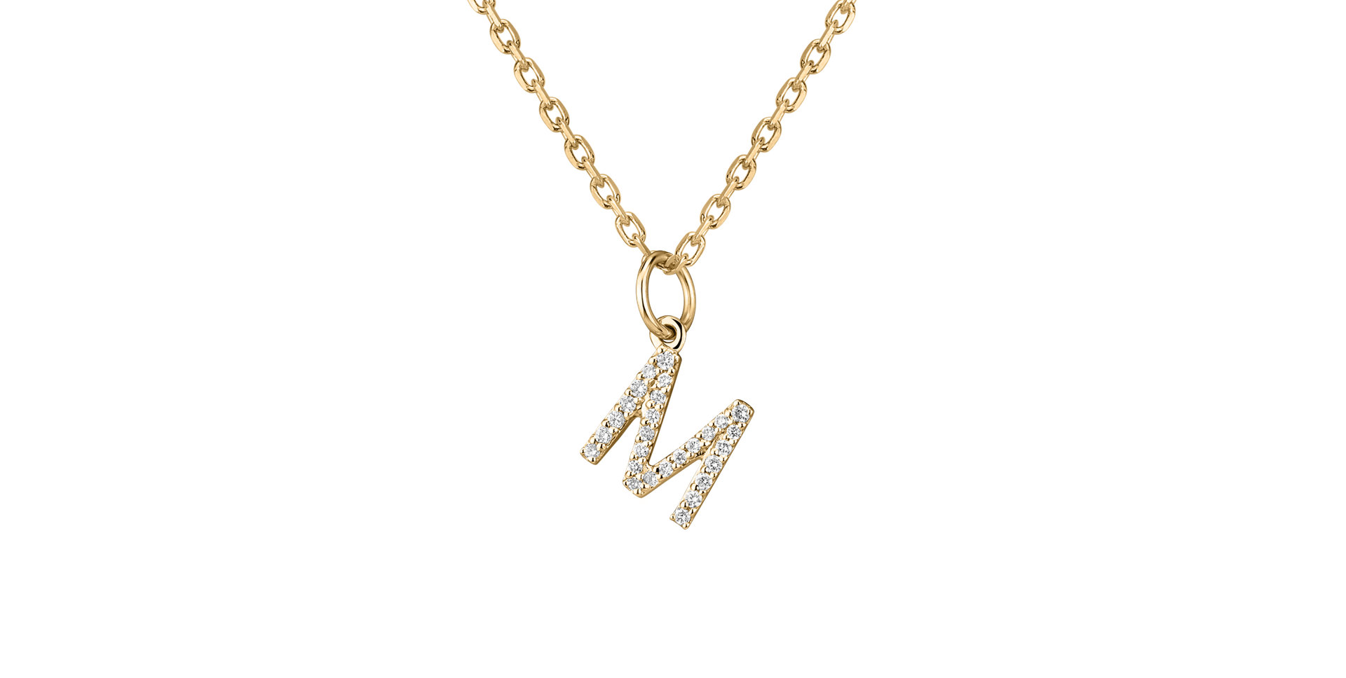 Prívesok s diamantmi Line Glitter  M