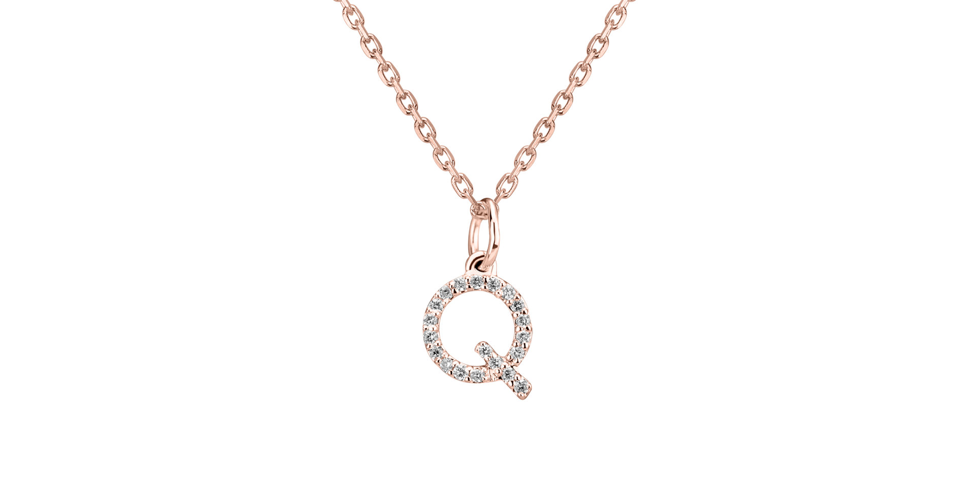 Prívesok s diamantmi Line Glitter  Q