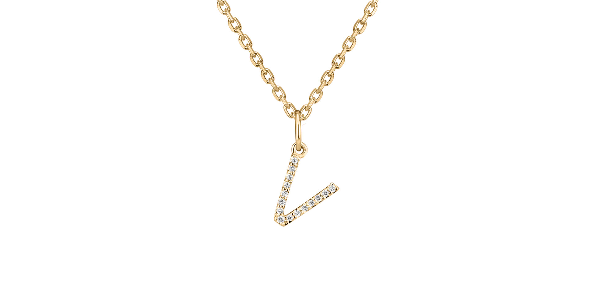 Prívesok s diamantmi Line Glitter  V