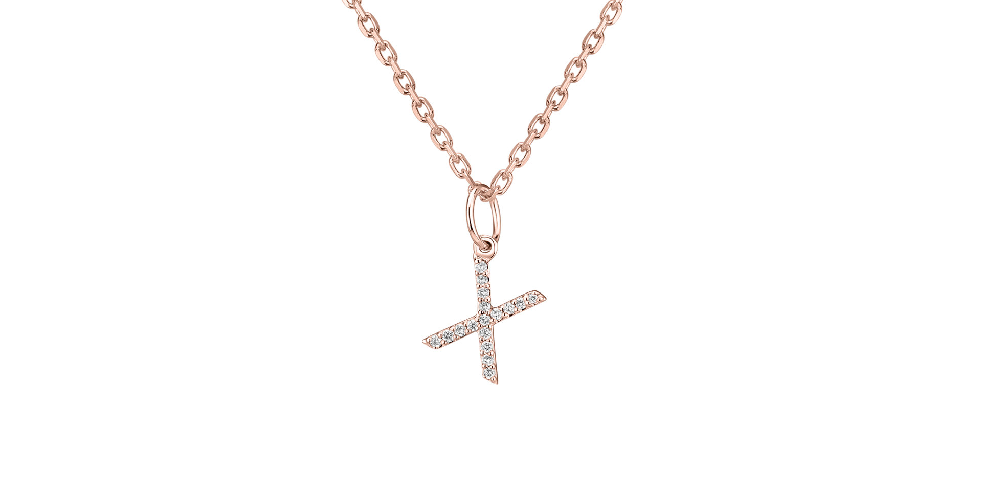 Prívesok s diamantmi Line Glitter  X