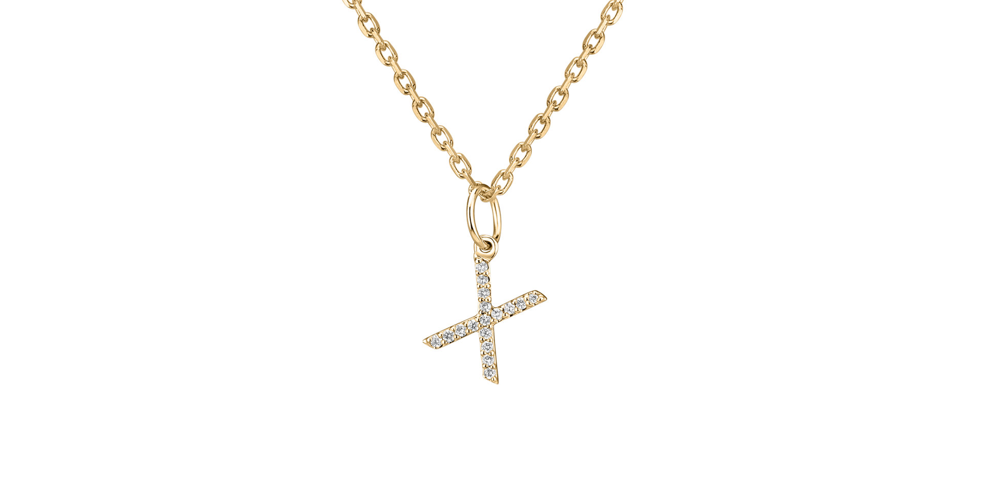 Prívesok s diamantmi Line Glitter  X