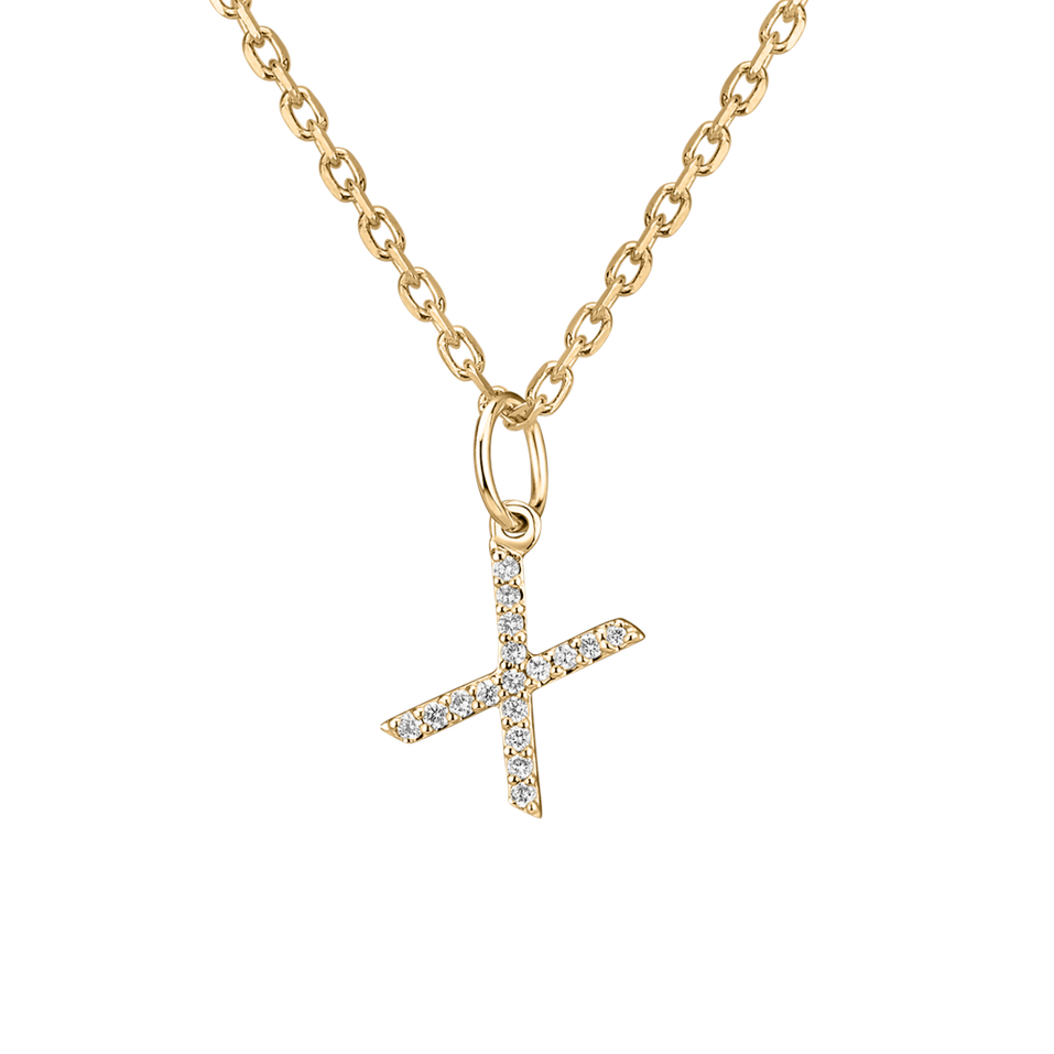 Prívesok s diamantmi Line Glitter  X