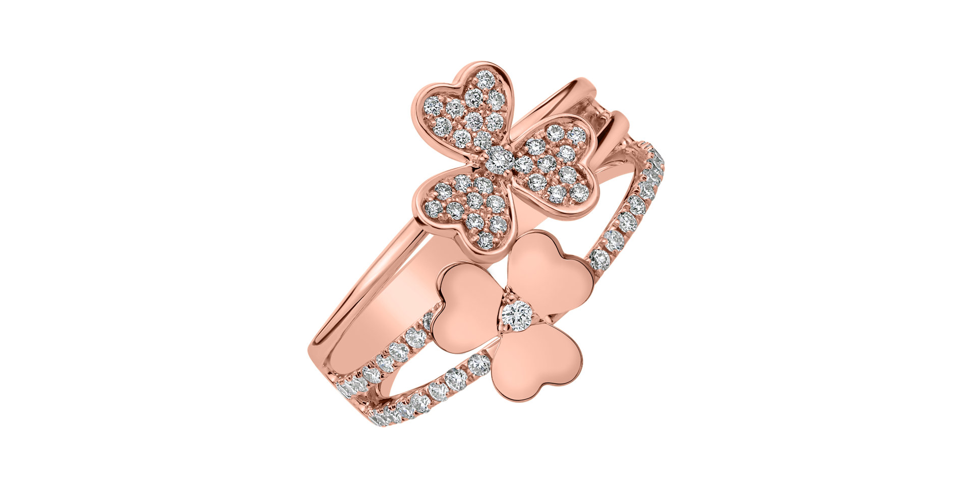 Prsteň s diamantmi Flowering Garden