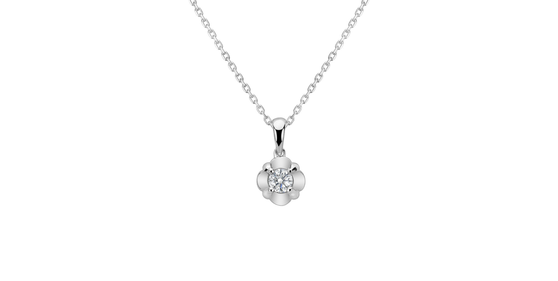 Přívěsok s diamantom Glossy Flower