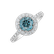 Prsteň s modrým diamantom a bielymi diamantmi Elvil2