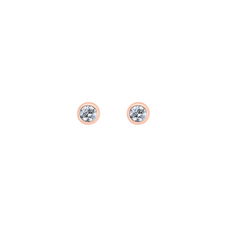 Náušnice s diamantom Shiny Dots