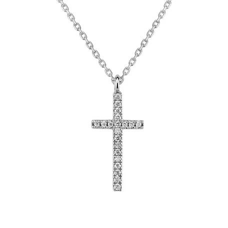 Náhrdelník s diamantmi Shimmering Cross