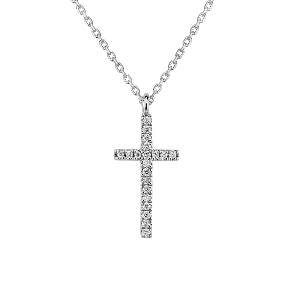 Náhrdelník s diamantmi Shimmering Cross