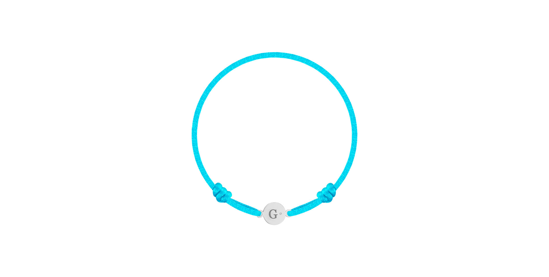 Detský diamantový náramok so šnúrkou Circle Letter G