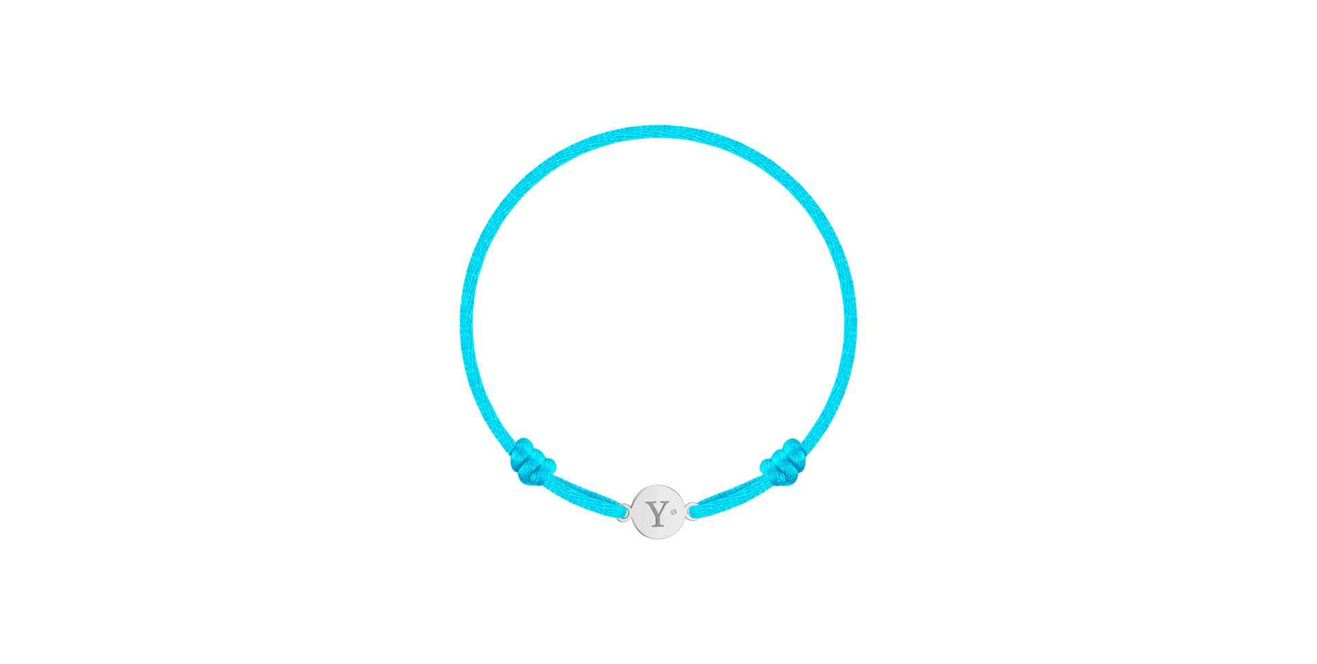 Detský diamantový náramok so šnúrkou Circle Letter Y