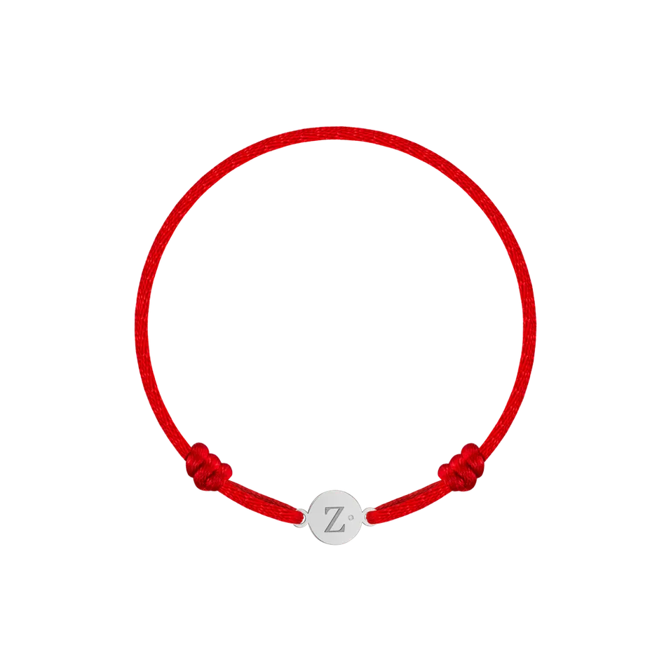 Detský diamantový náramok so šnúrkou Circle Letter Z
