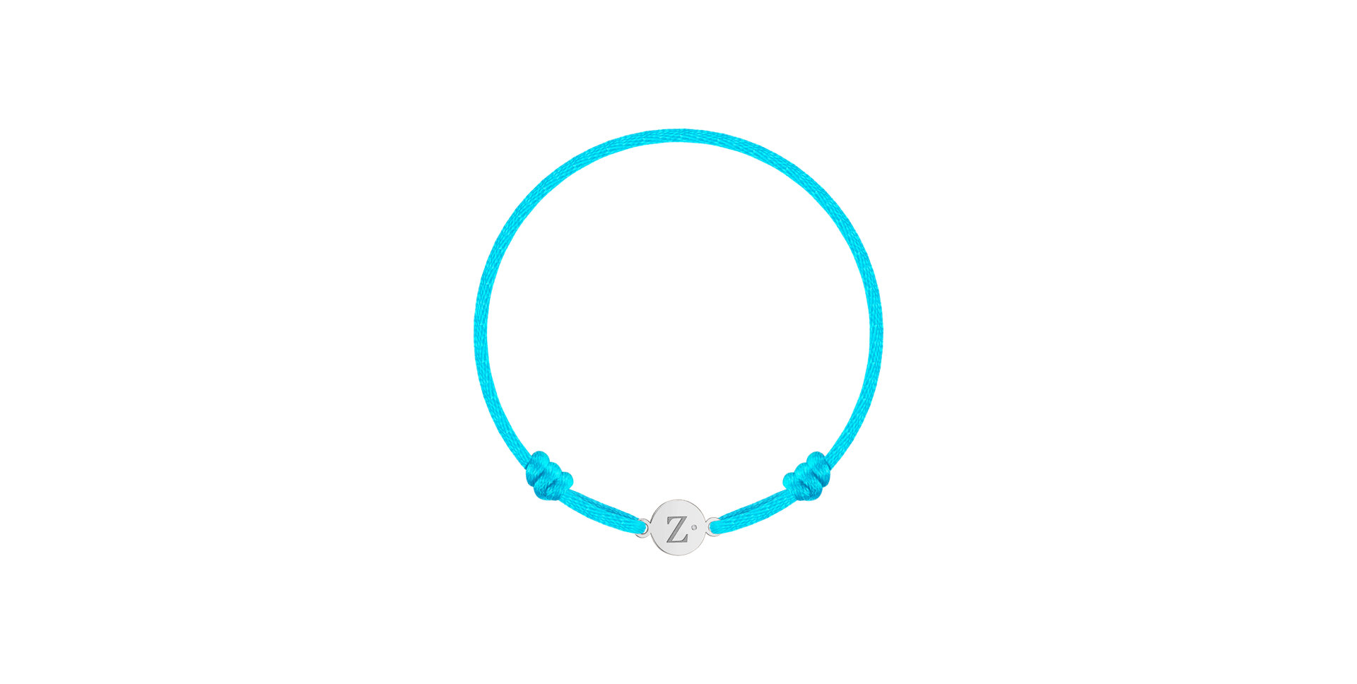 Detský diamantový náramok so šnúrkou Circle Letter Z
