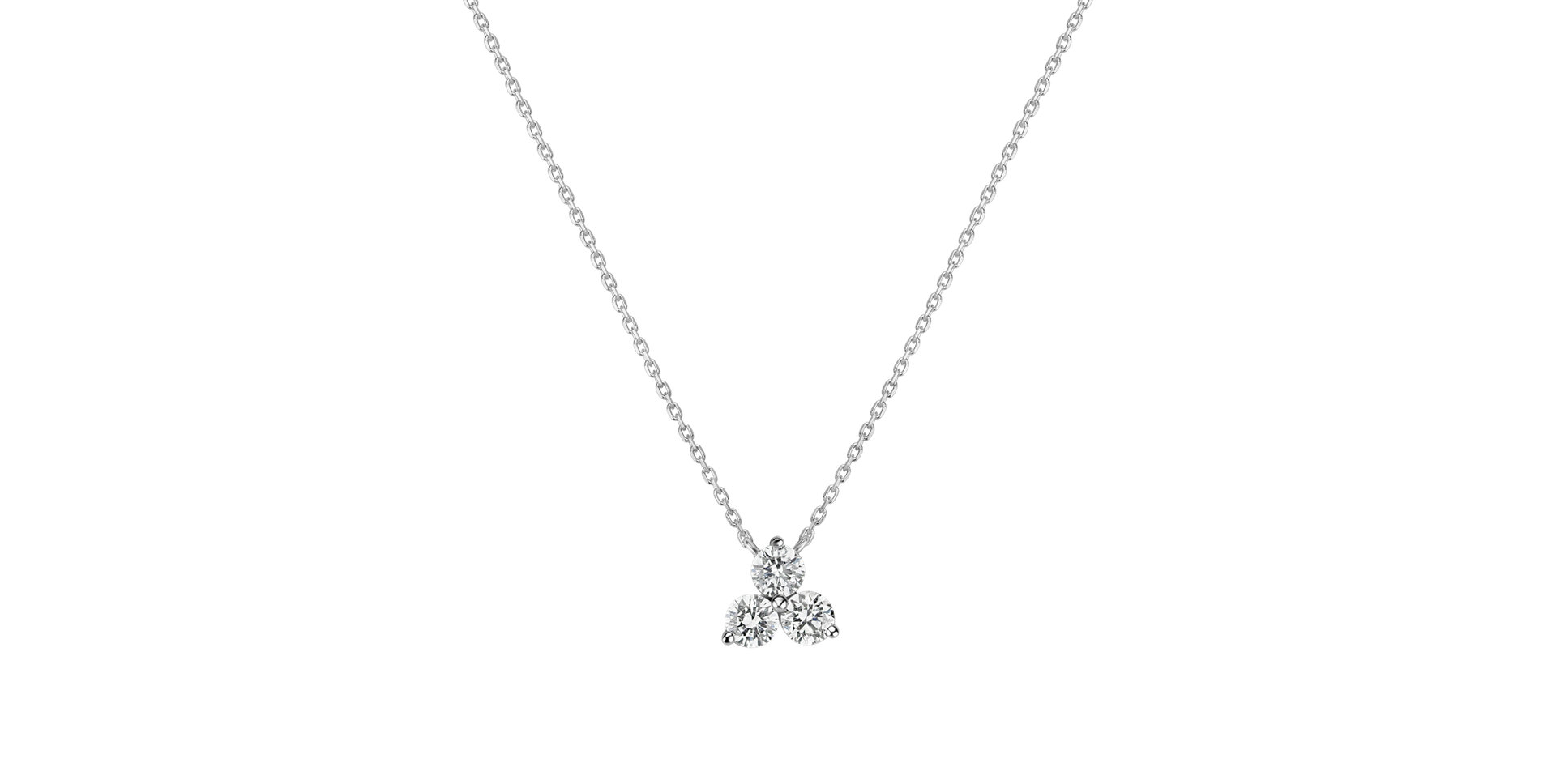 Náhrdelník s diamantmi Sparkling Trefoil