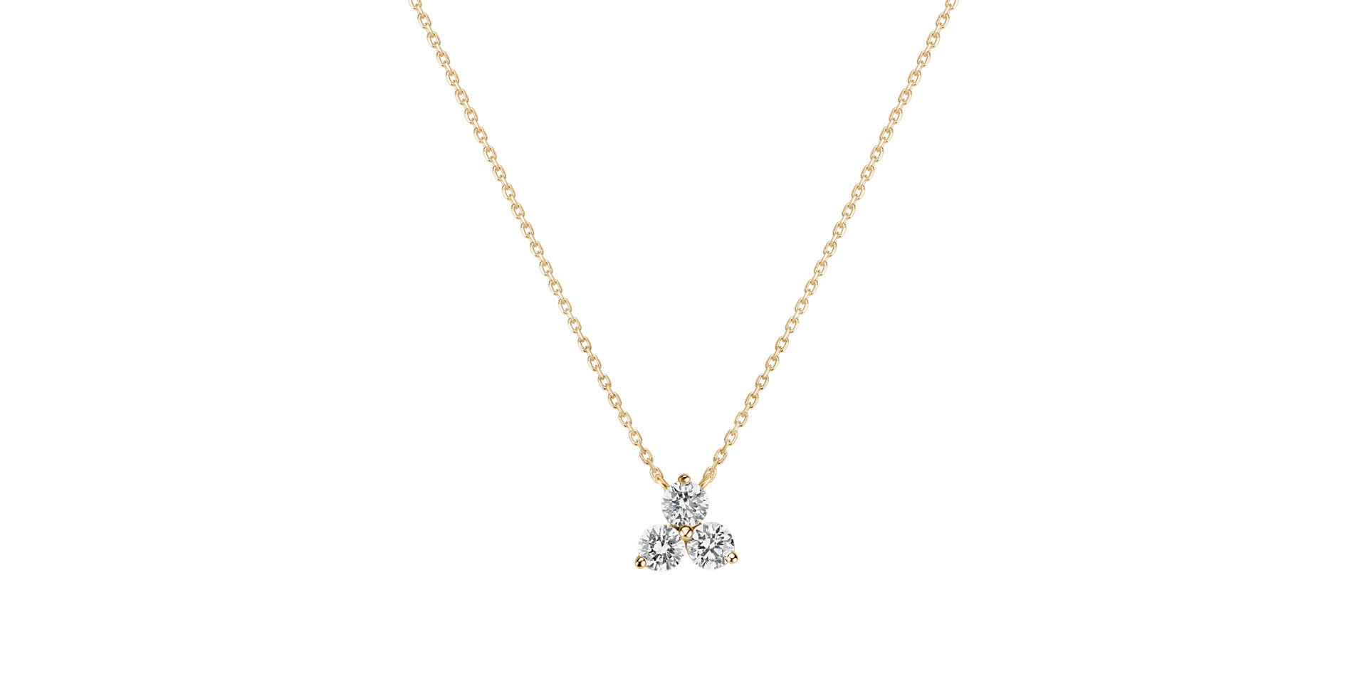 Náhrdelník s diamantmi Sparkling Trefoil