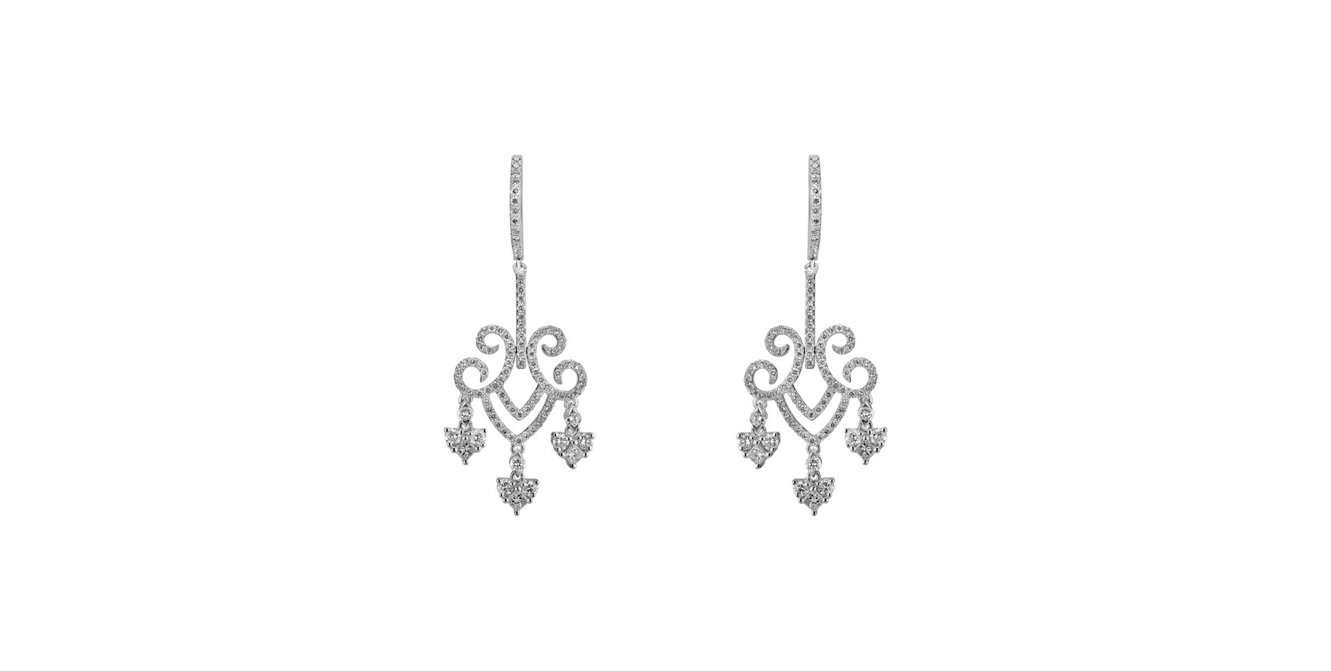 Náušnice s diamantmi Auburn Cross