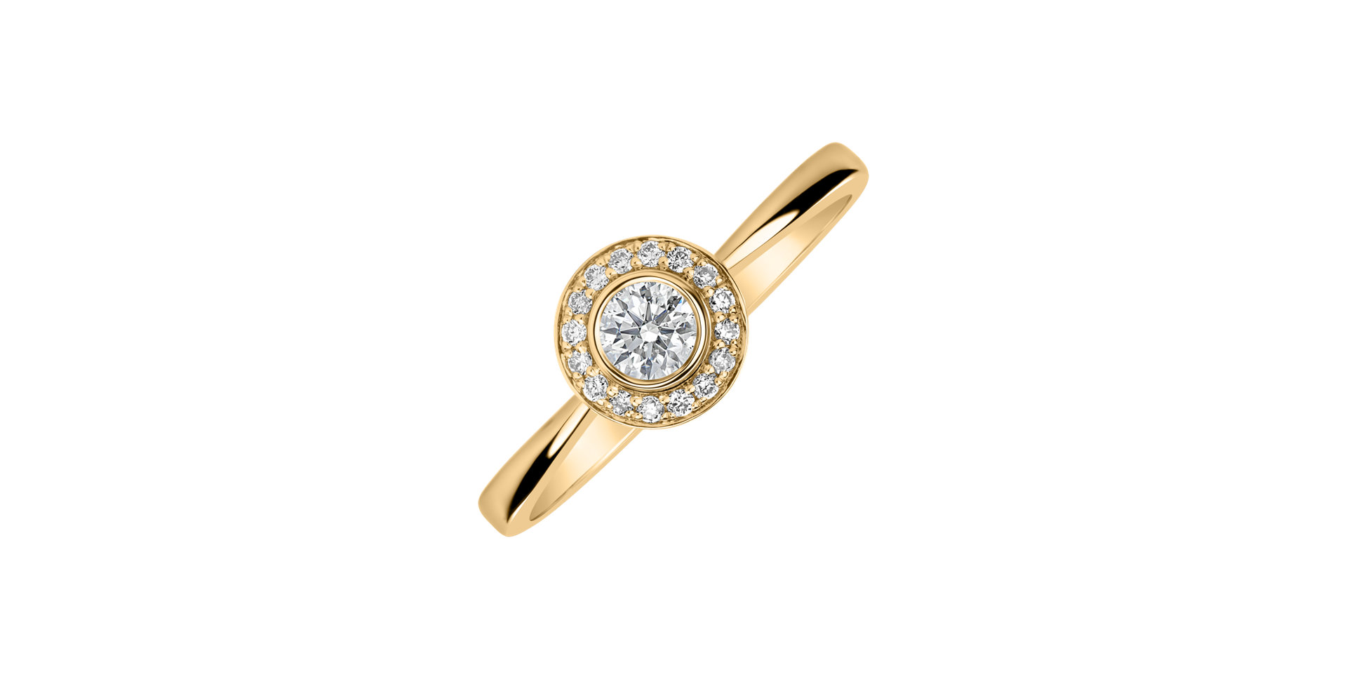 Prsteň s diamantmi Sun Highness