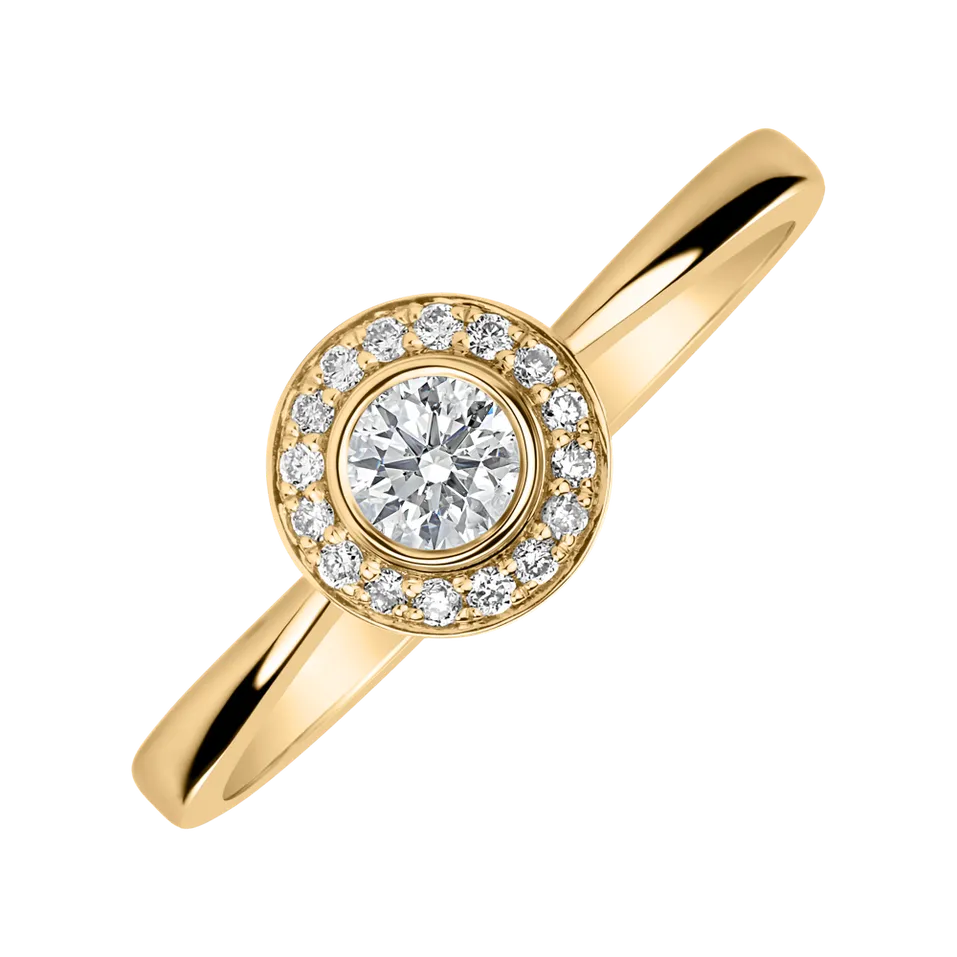 Prsteň s diamantmi Sun Highness