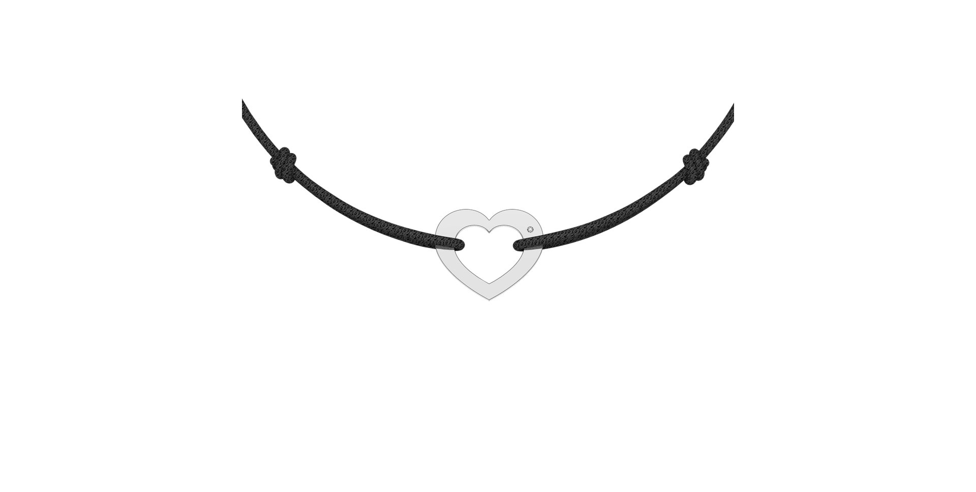 Diamantový náramok so šnúrkou Love