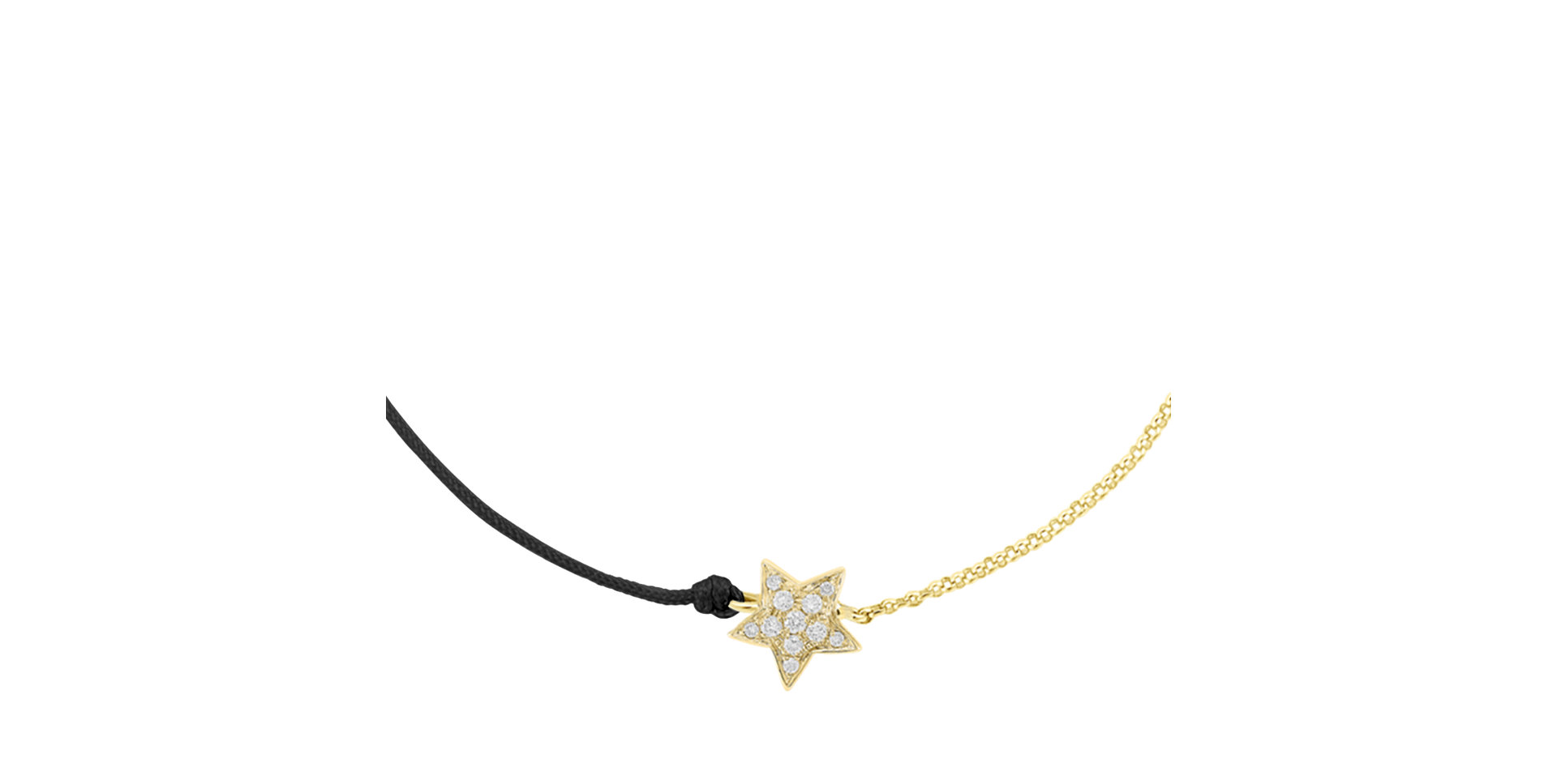 Diamantový náramok so šnúrkou Be a Star