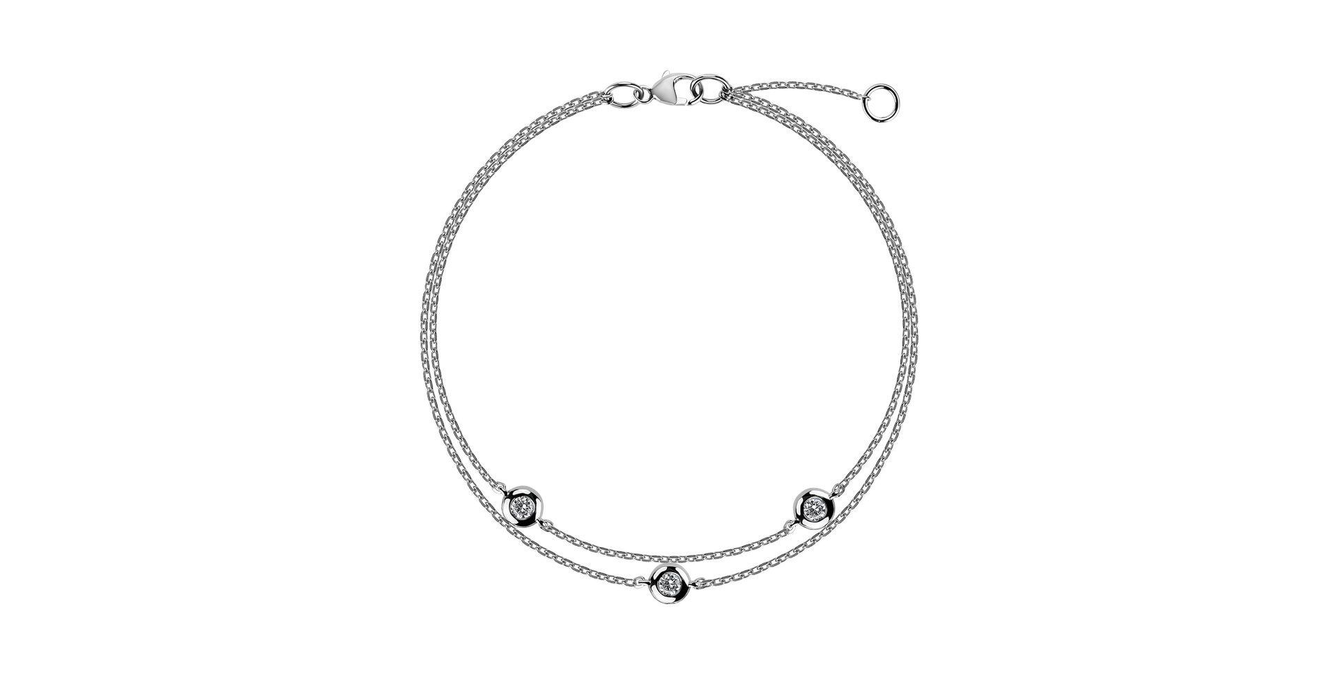 Náramok s diamantmi Triple Dots