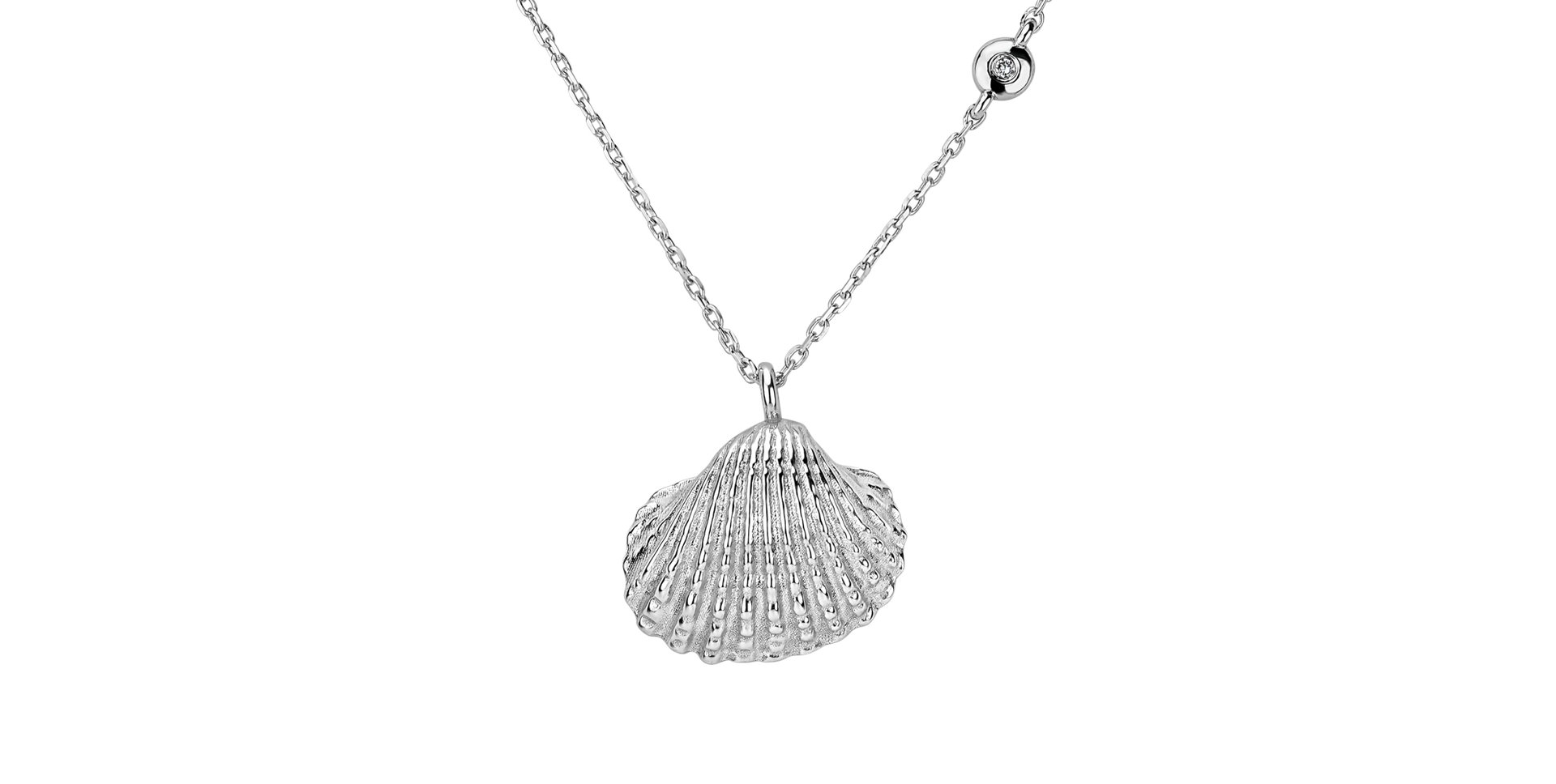 Náhrdelník s diamantom Luxury Clam