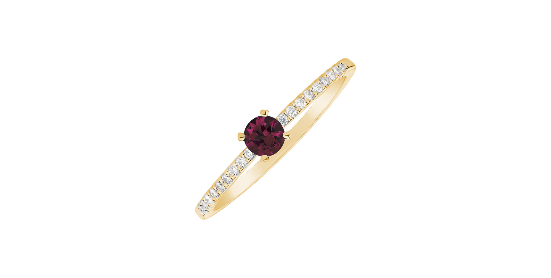 Prsteň s rubínom a diamantmi Gem Simplicity