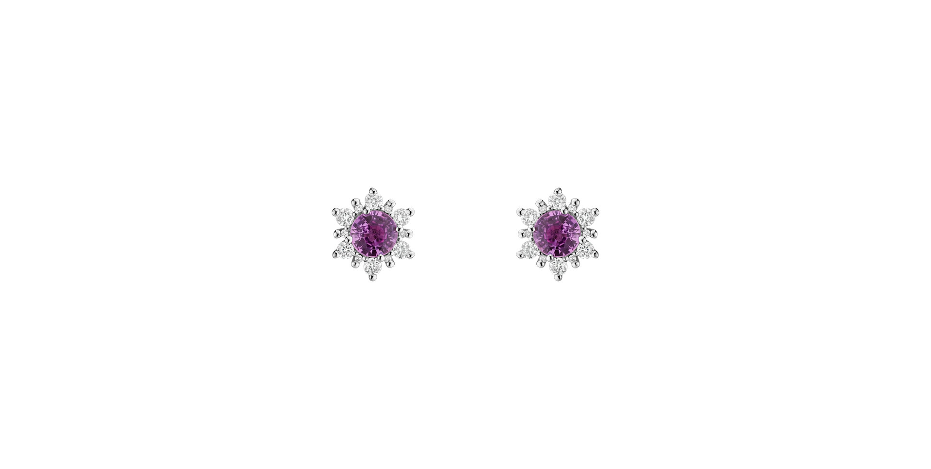 Náušnice s zafírom a diamantmi Snow Star