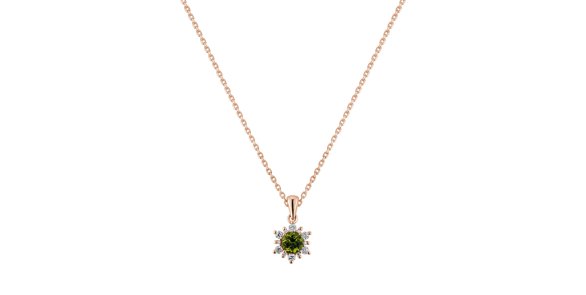 Prívesok s diamantmi a peridotom Fancy Fairytale