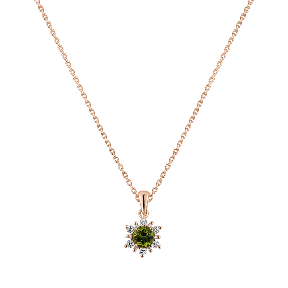 Prívesok s diamantmi a peridotom Fancy Fairytale