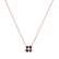 Náhrdelník s diamantom a rhodolitmi Divine Bloom2