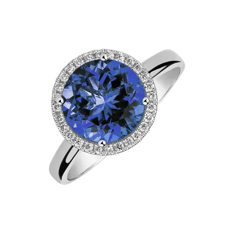 Prsteň s tanzanitom a diamantmi Violette